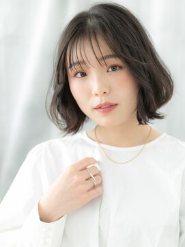 ドクターズ サロン ラブ(Dr's Salon LAB) くせ毛風エアリー黒髪ナチュラルボブパーマo古河20代30代40代