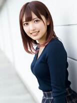 ファクトリーファイブ(Factory5) 小顔ボブミディアムピンク20代30代40代くびれミディ韓国ヘア