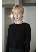 マッシュショート/ショート/金髪ショート/ショートボブ