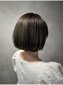 【札幌円山】イルミナカラー/オリーブグレージュ/ミニボブ