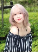 韓国/レイヤー/イメチェン/ホワイト/外ハネボブ/美髪/渋谷