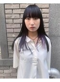 大人可愛いストレートインナーカラー