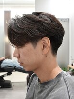 カルム(kalm) 毛流れセンターパートニュアンスパーマカルマヘアメンズパーマ