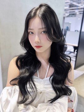 アイティーバイアルバム 八王子店(IT by ALBUM) ロング顔周りレイヤー韓国ヘア暗めカラー_F0789