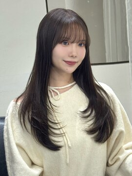 クレム 博多駅店(ChLem) ミディアムレイヤー 艶カラー 暗髪 韓国風 髪質改善 福岡美容室