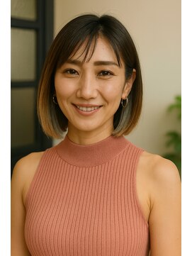 スノードロップ(SNOW DROP) ナチュラルボブ　インナーカラー