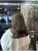 グレージュ×ミディアム