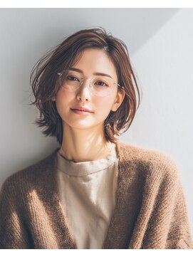 ジータヘアデザイン 立会川店(GHITA hair design) 可愛らしさとクールな印象のかきあげショートボブ