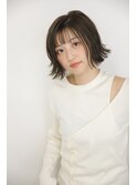 小顔ひし形 レイヤーカット 透明感カラー