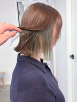 ミュラ(mulah)&nbsp;インナーカラーミントグリーン＊切りっぱなしミディアムボブ