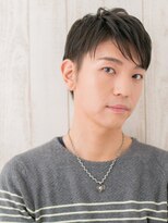 トニーアンドガイ メン 与野駅前店(TONI&GUY MEN)&nbsp;斜めバング社会人ダークアッシュメンズカット短髪ショートl与野