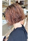 ナチュラルボブクセ毛似合わせカットナチュラルブラウカラー
