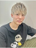 刈り上げツーブロック王道マッシュショートカラーメンズヘア
