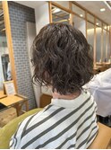 ひし形ショート/くびれショート/スパイラルパーマ