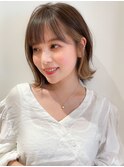 似合わせカットメルティカラーフェミニンウェーブミディアムボブ