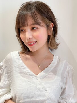 マイラ 銀座(myla) 似合わせカットメルティカラーフェミニンウェーブミディアムボブ