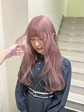 シック(chic.) ピンクベージュ♪ハイトーンピンクラベンダー♪福岡ブリーチ♪