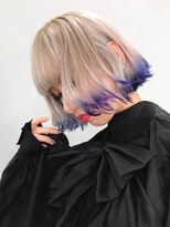 アルバム 渋谷パルコ(ALBUM)&nbsp;ボブショート外ハネボブミディアムホワイトブロンド_ba250211