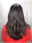 ミディアムロング美髪韓国ヘア顔周りレイヤー☆