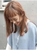 オン眉×オレンジカラー