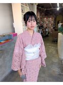 中学生：浴衣着付け&ヘアセット