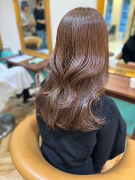 ロンドアベニール 北千住(Lond avenir) 暗めカラー/レイヤーカット/マロンベージュ/くすみベージュ/