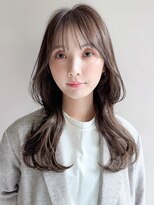 リヤン 表参道(lyann)&nbsp;美髪愛されセミディエアリーカール斜めバング似合わせカット