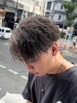 キングオブヘア バイ ノイズ 梅田茶屋町店(KING of hair by NOISM)&nbsp;波巻きツイストスパイラルパーママッシュカラーツーブロック