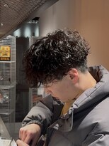 ブラック(BLACK) 波巻きパーマ/メンズパーマ/