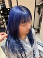 ラフィスヘアーチル 松山大街道(La fith hair chill)&nbsp;ブリーチ2回必須ブルーです！レイヤーもたっぷり入っています^^