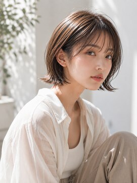 フレイムス ヘアアンドリラックス 大宮東口店(Frames) ショートボブ髪型20代30代40代50代前髪あり前髪なし面長丸顔大宮
