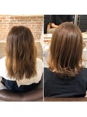 美革ストレート×髪質改善