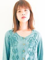 ネイヴィル オモテサンドウ(navile omotesando)&nbsp;アッシュブラウン×シースルーバングのラフ外ハネロブ