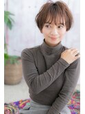 セミウェットウェーブ・透け感・小顔マニッシュショートa