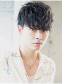 前下がりほつれツイスパマッシュ 大人気無造作パーマ