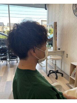 イースタイルコムズヘア 柳通り店(e-style com's hair) メンズパーマ　#リラクシー#スパイラルパーマ#グレージュカラー