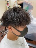 刈り上げマッシュ×ツイストスパイラルパーマ　ツイストパーマ