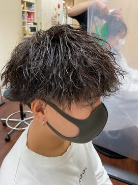 メンズ美容室 タカミ 刈り上げマッシュ×ツイストスパイラルパーマ ツイストパーマ