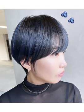 ヘアーメイク ストーリィー(hair make STORY) マッシュショート〈カラーはインディゴブルー〉