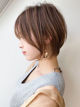 アース 錦糸町店(HAIR&MAKE EARTH) 大人可愛い切りっぱなしひし形レイヤーカットモカベージュ