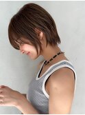 【GEEKS渋谷】ショートウルフ/顔周りレイヤー/20代30代/夏カラー
