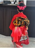 7歳七五三　日本髪