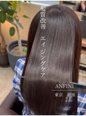 黒髪/ボブルフ/ネビージュ/小顔/ワンレン/銀座/髪質改善/前髪