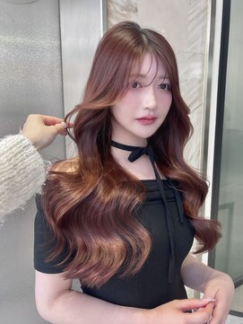 リリー(Lilley) マロンベージュ×小顔レイヤー×韓国風巻き×髪質改善