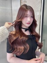 リリー(Lilley) マロンベージュ×小顔レイヤー×韓国風巻き×髪質改善