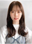 デジタルパーマホワイトグレージュ斜めバング20代30代40代◎