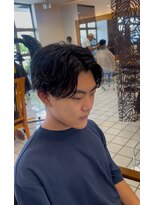 ヘアーアンドメイク サワ 上田本店(SAWA)&nbsp;20代30代メンズセンターパートシャドースポットパーマ