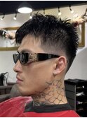 メンズカット  スキンフェード   スパイキーショート