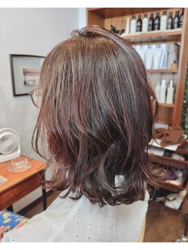 ミーノ(mieno) オーガニックカラー/艶髪外ハネミディアム