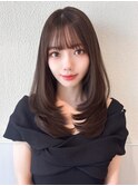 小顔前髪顔まわりカットミディアムレイヤーロング20代30代40代